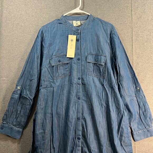 Laurie Felt Women Dress Size Medium Blue Denim Duster Dress - Picture 6 of 15